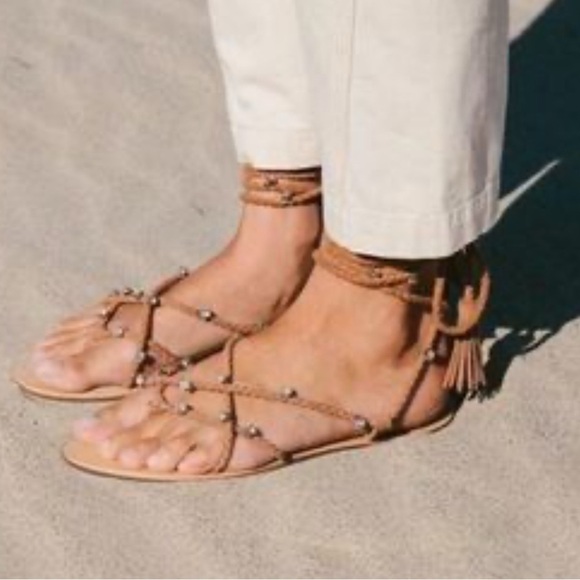 Loeffler Randall Rhinestone Gladiator Sandals | Size 7.5 | Trending Wrap Sandals - Picture 4 of 13